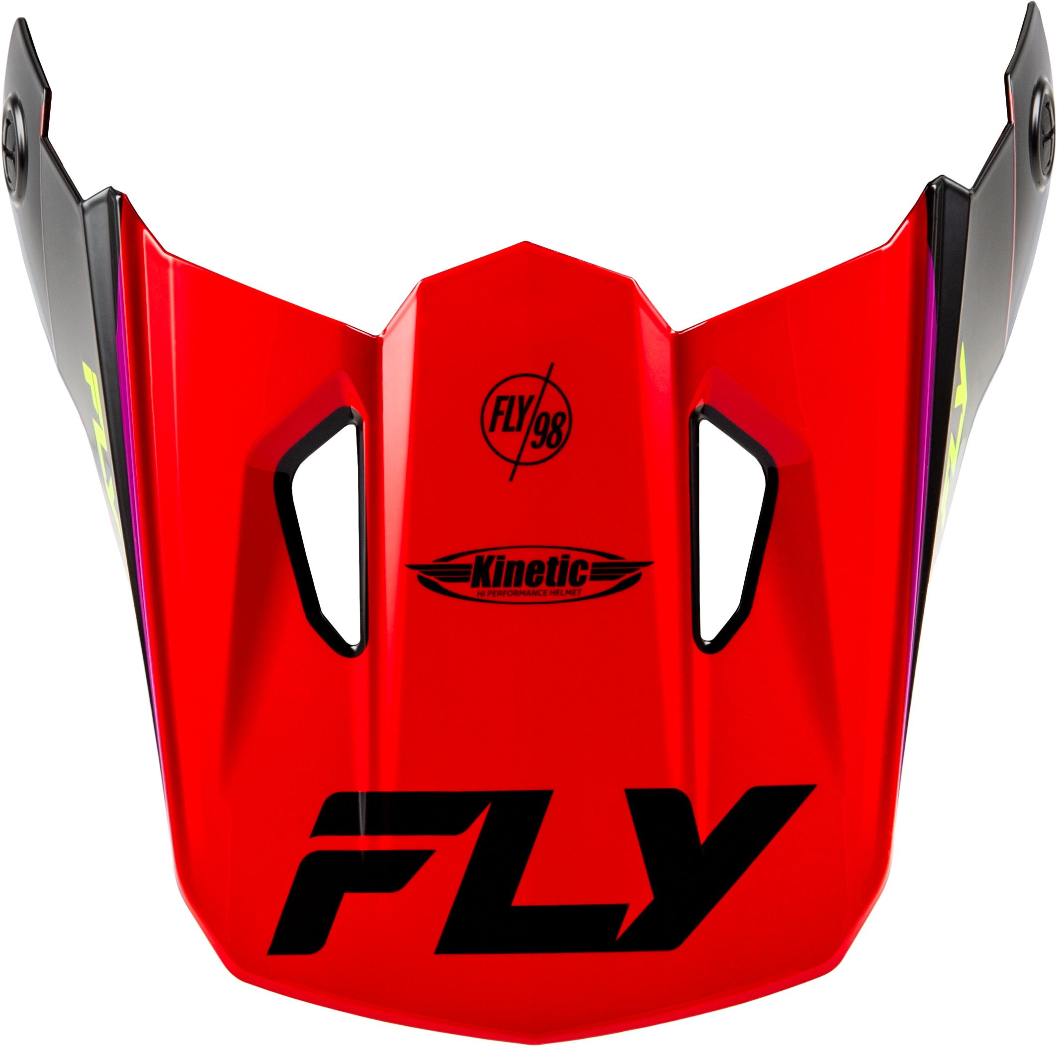 FLY RACING Kinetic Rally Helmet Visor Red/Black/White MD/LG - Replacement visor for Kinetic Rally Helmet - Click Image to Close