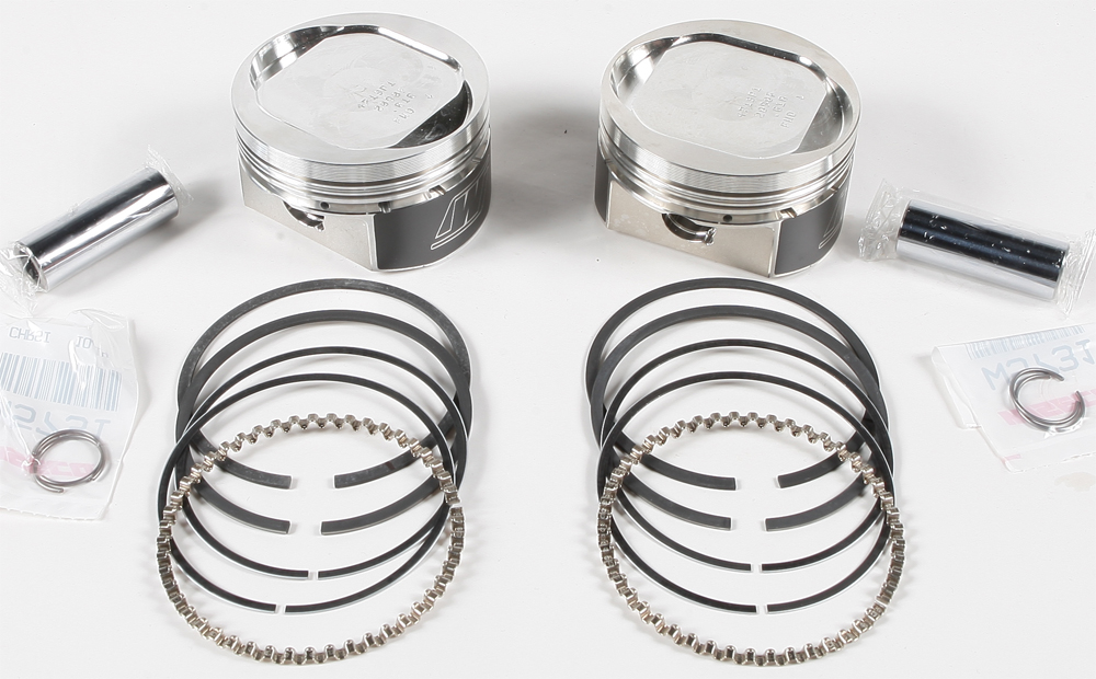V-Twin Piston Kit 10:1 Compression - 3.508in Bore (+.508in) - For 86-18 Harley Sportster - Click Image to Close