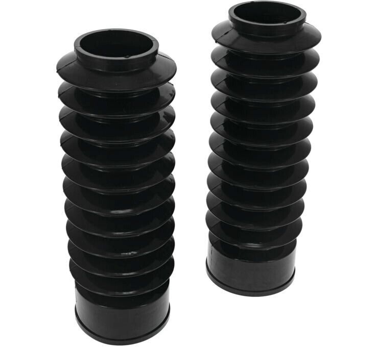 Biker's Choice 49mm Black Long Fork Boots - Rubber - Click Image to Close