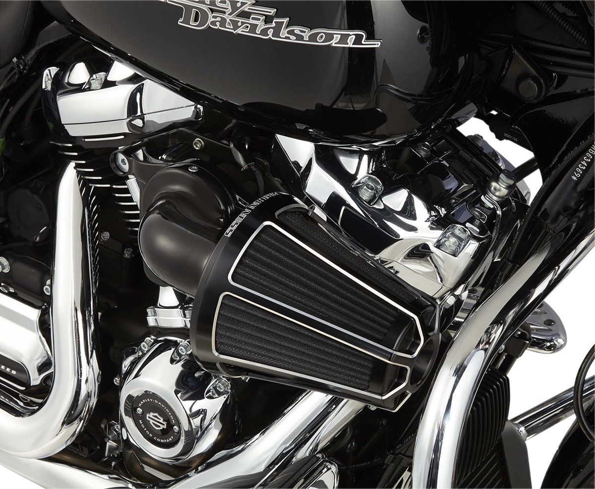 Arlen Ness Black Beveled Monster Sucker Air Cleaner Kit - Click Image to Close