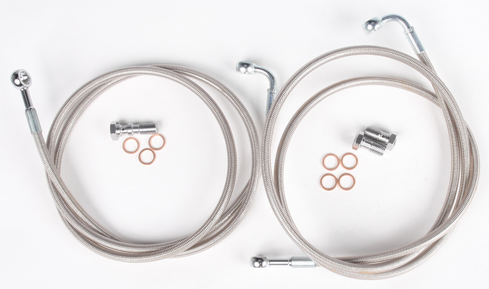 Front Stainless Steel Brake Line Kit - For 13-16 POLARIS RZR 570 - Click Image to Close