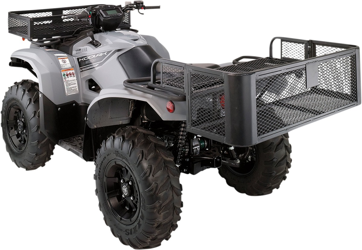Moose Offroad Universal ATV Drop Rack Steel Powder-Coated Gray - Universal ATV drop rack fits most models - Click Image to Close