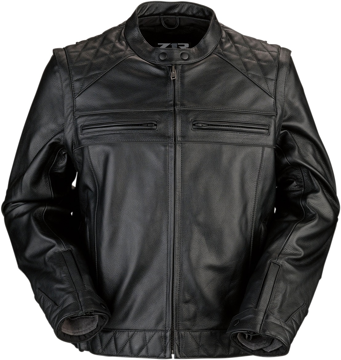 Z1R Ordinance 3-in-1 Leather Jacket Black Men's Medium - 3-in-1 leather jacket with removable sleeves, Black, Men's M - Click Image to Close