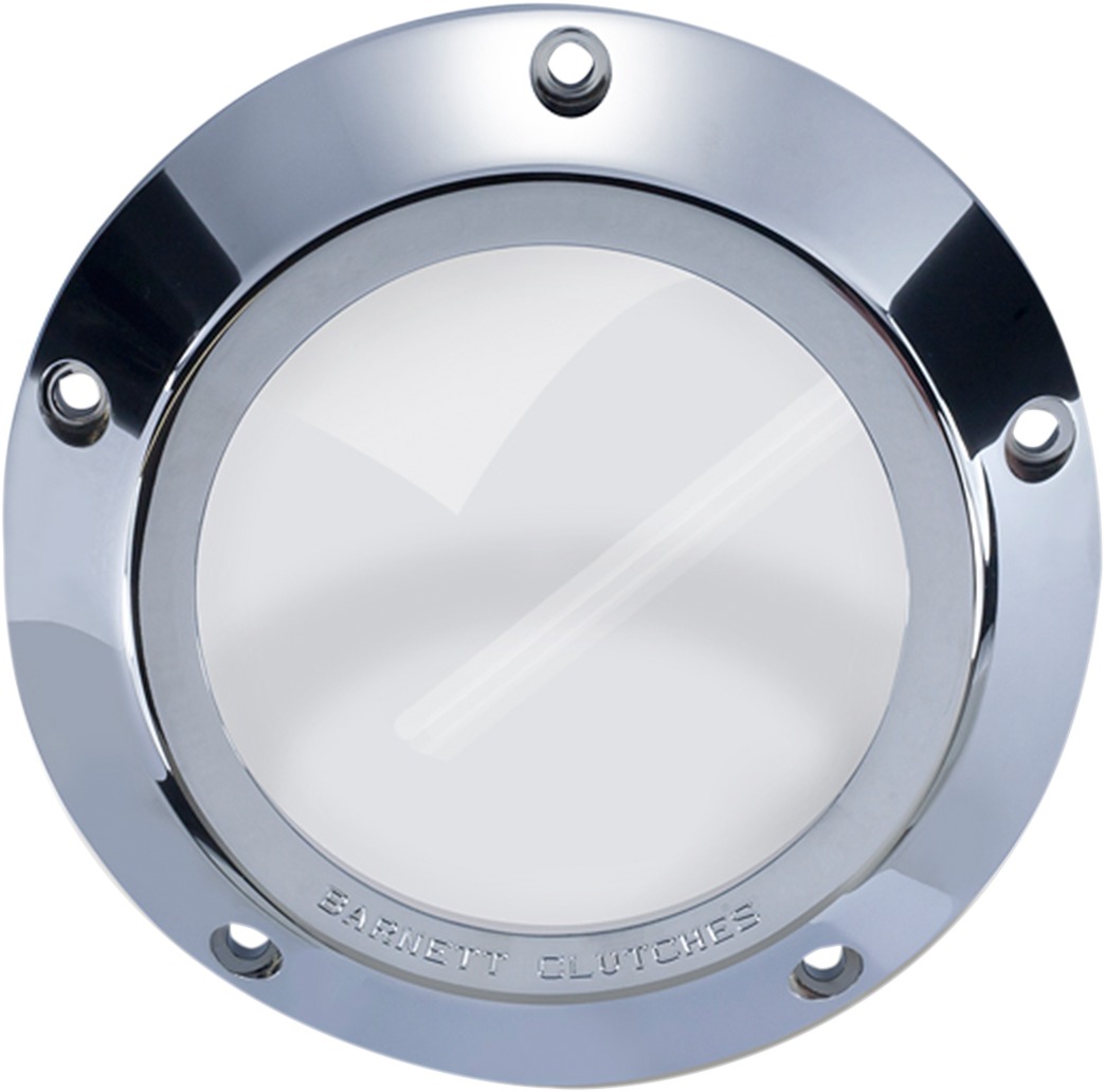 Barnett Clear Derby Cover Chrome Fits 1999-2006 Models - Click Image to Close