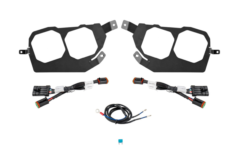Diode Dynamics SS3 LED Headlight Mount Bracket Kit For 14-23 Polaris RZR XP - Click Image to Close