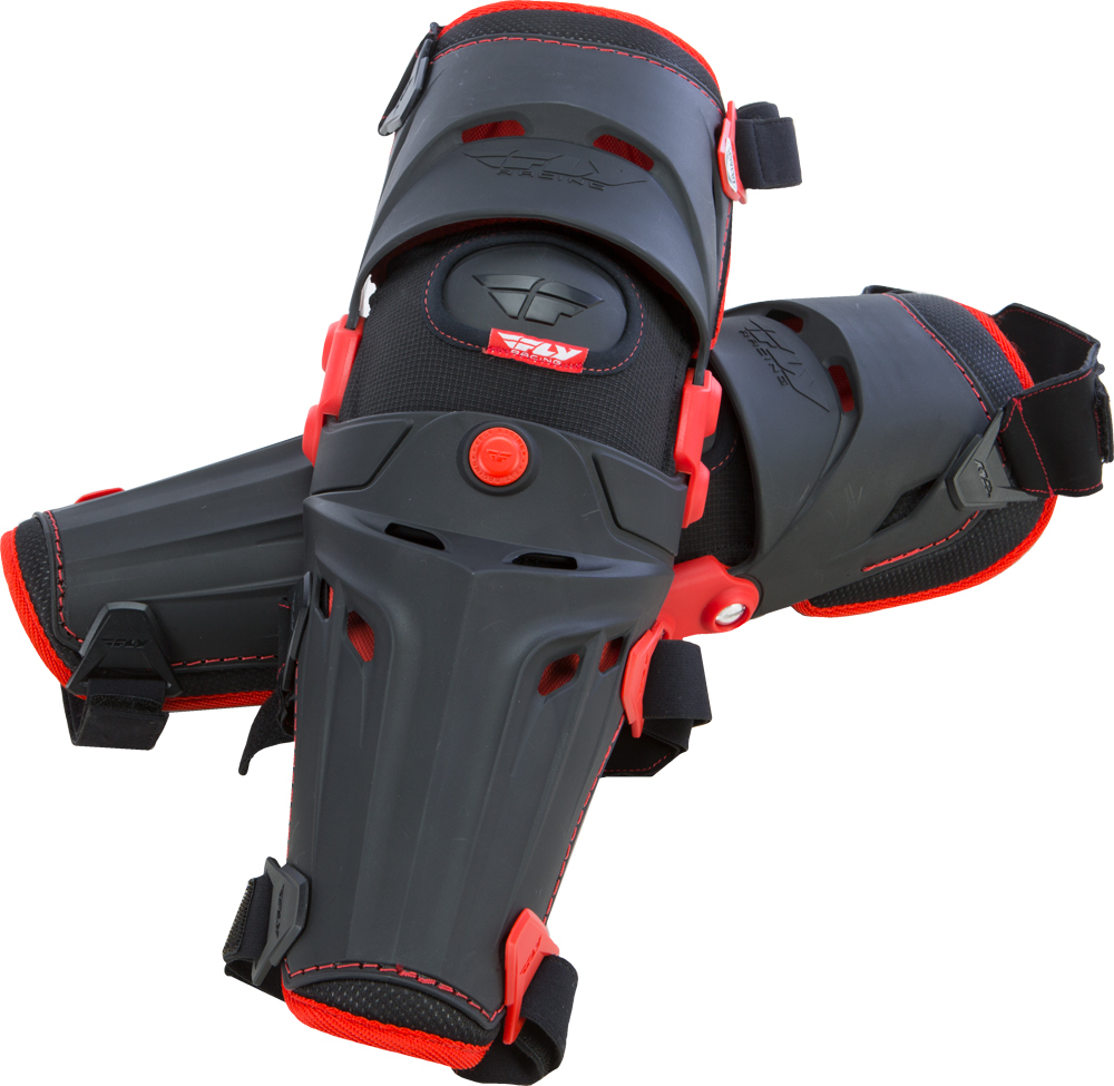 Fly Racing 5 Pivot Knee Guard Black - Protective knee guard for offroad and BMX riding - Click Image to Close