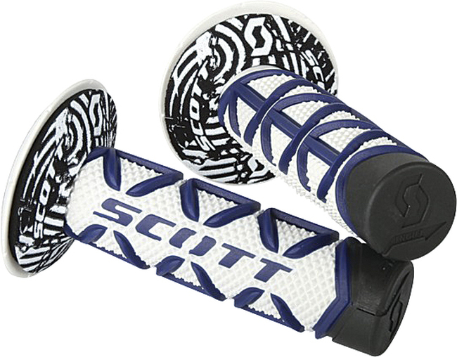 Diamond MX Grips Blue/White 7/8" - Click Image to Close