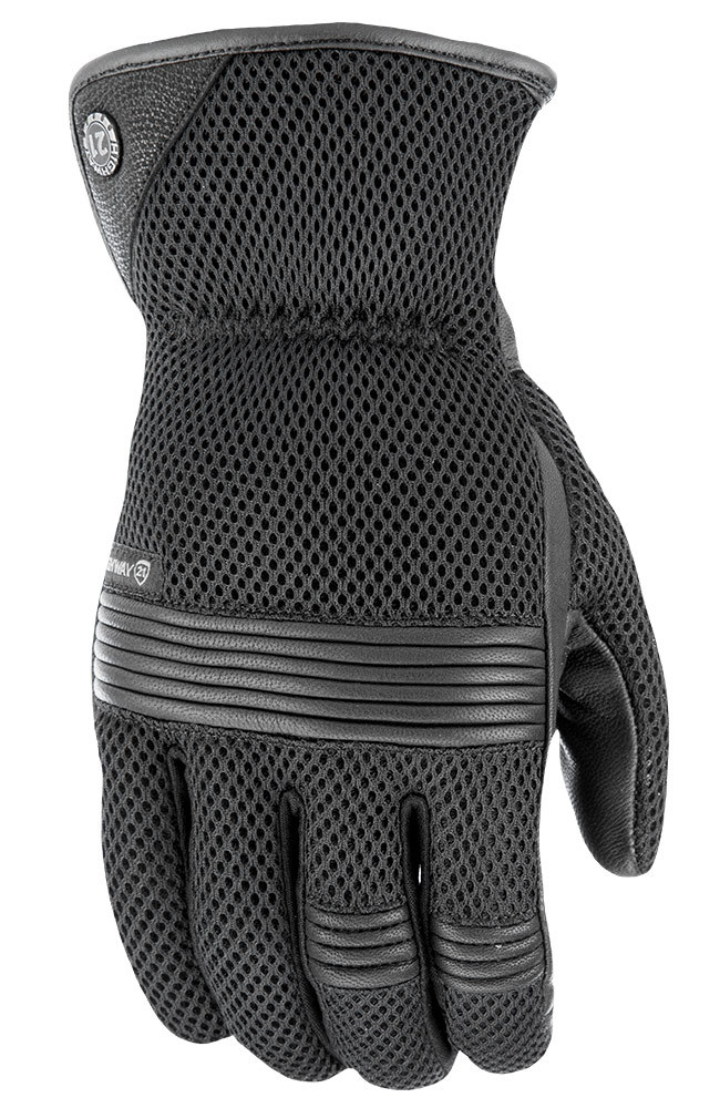 Turbine Mesh Riding Gloves Black Large - Click Image to Close