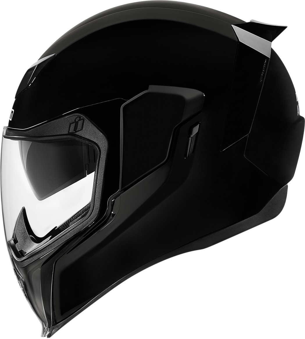 Airflite Full Face Helmet - Gloss Black Medium - Click Image to Close