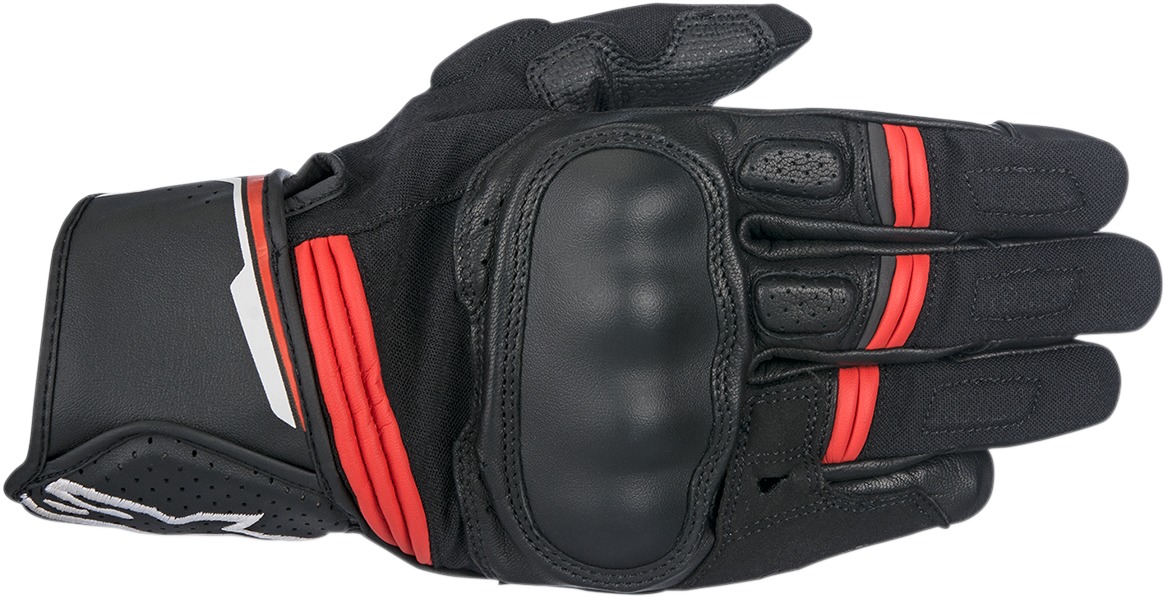 Booster Motorcycle Gloves Black/Red 2X-Large - Click Image to Close