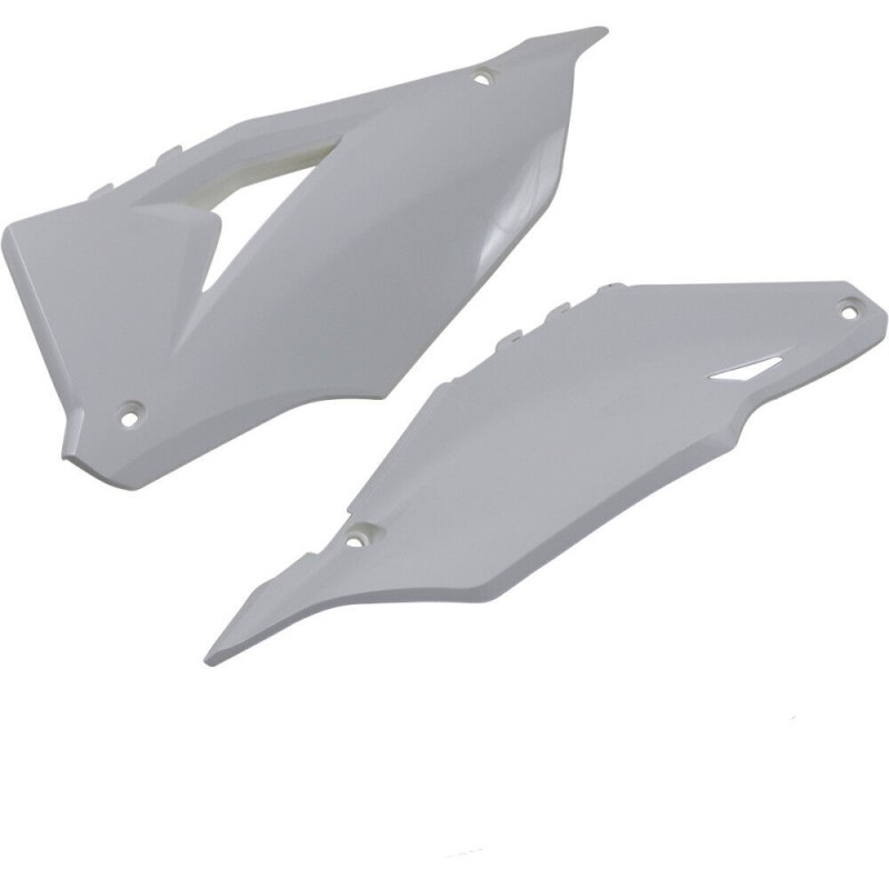 Cycra Side Number Plates White Fits Kawasaki - Click Image to Close