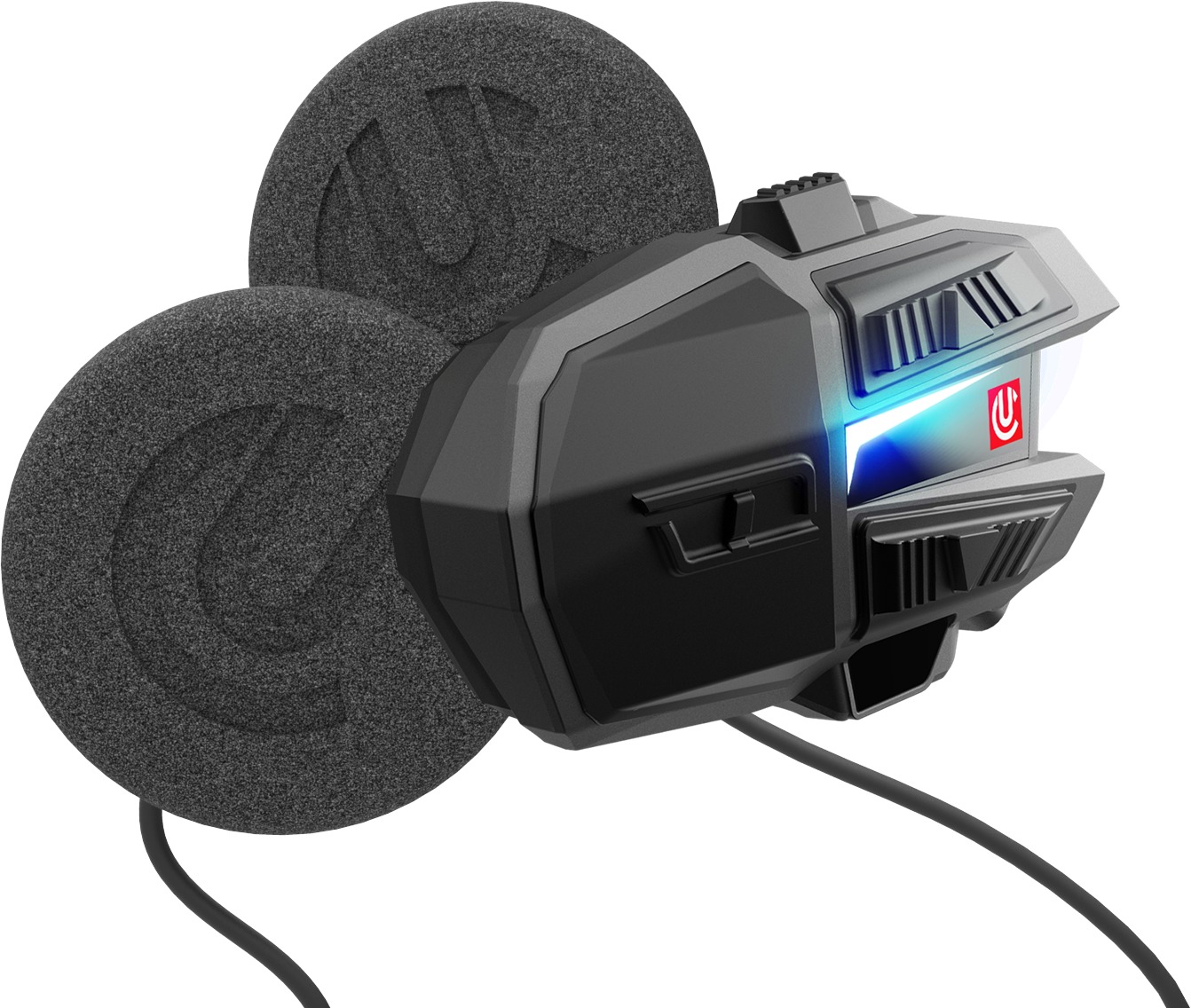 UCLEAR Motion HDX-V Helmet Audio Single Kit Universal - Bluetooth helmet audio kit with crash sensor, universal fit - Click Image to Close