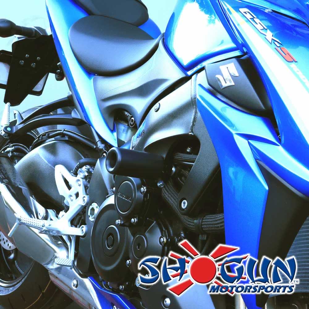Complete No Cut Frame Slider Kit w/ Bar Sliders & Spools - For 16-17 GSX-S1000 - Click Image to Close
