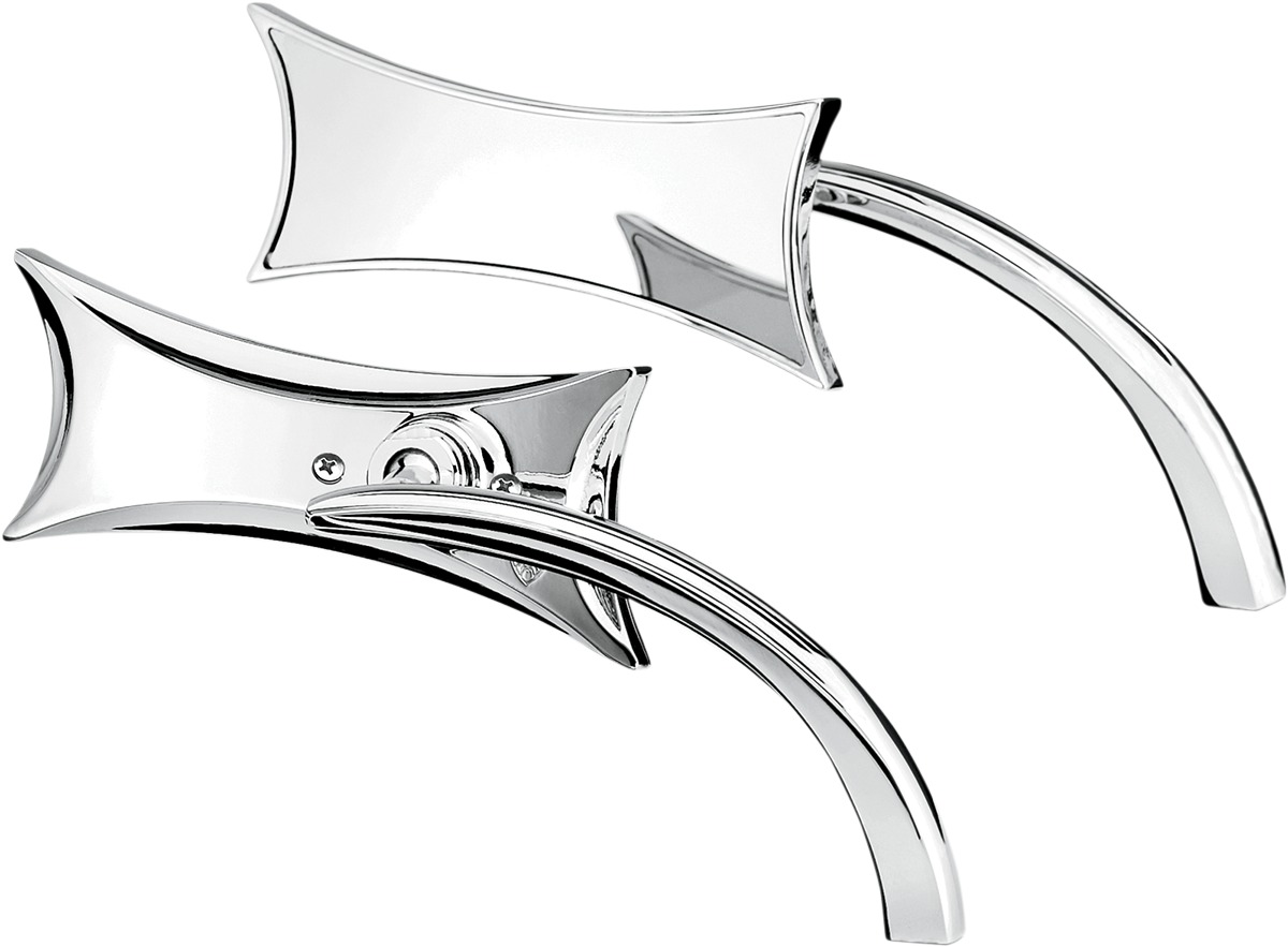 Arlen Ness Micro Mirrors Chrome 4-Point Left 3-3/4" x 1-1/4" - Click Image to Close