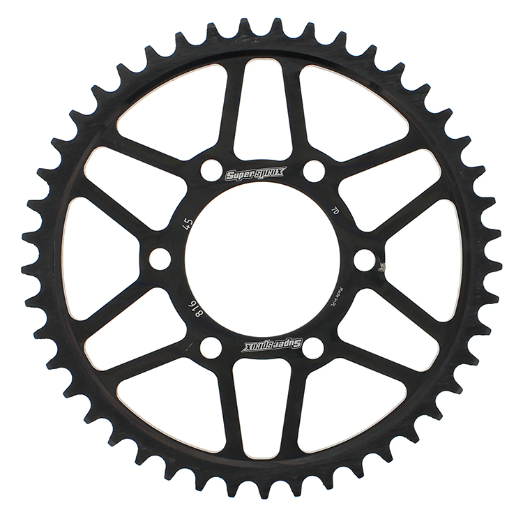 Supersprox Steel Rear Sprocket 45T Black Fits Suzuki 530 Chain - Click Image to Close