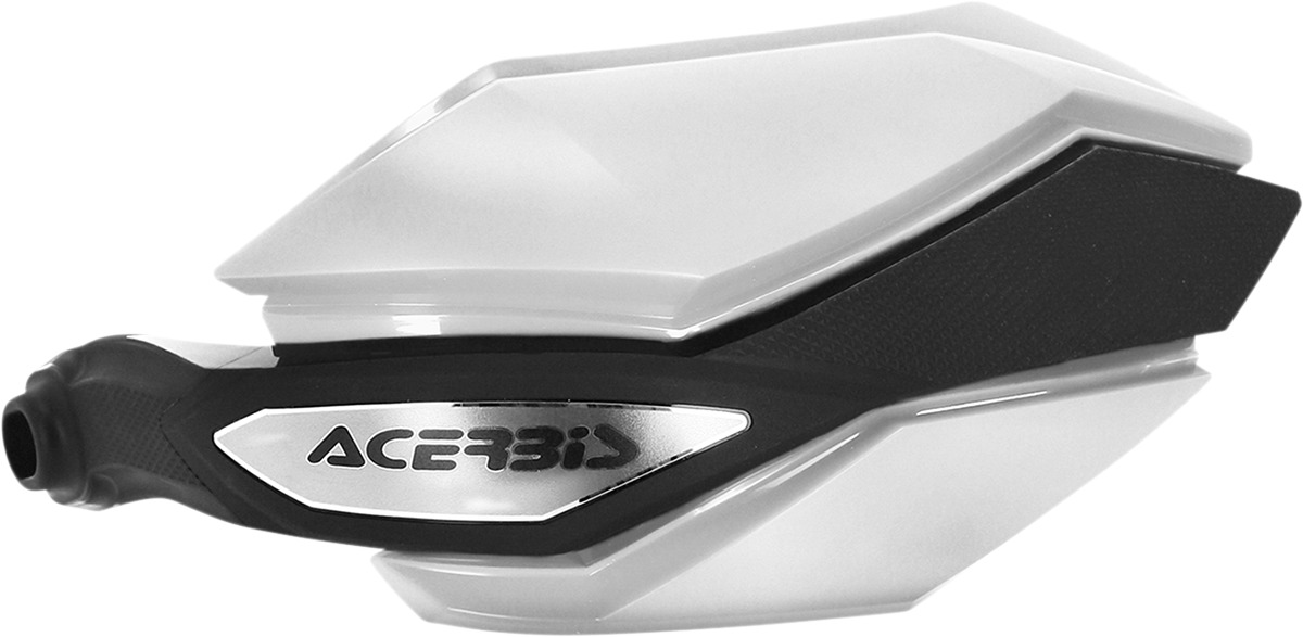 Acerbis Argon Handguards Black White Pair For Multiple Adventure Bikes - Handguards for various ADV and dual sport motorcycles - Click Image to Close