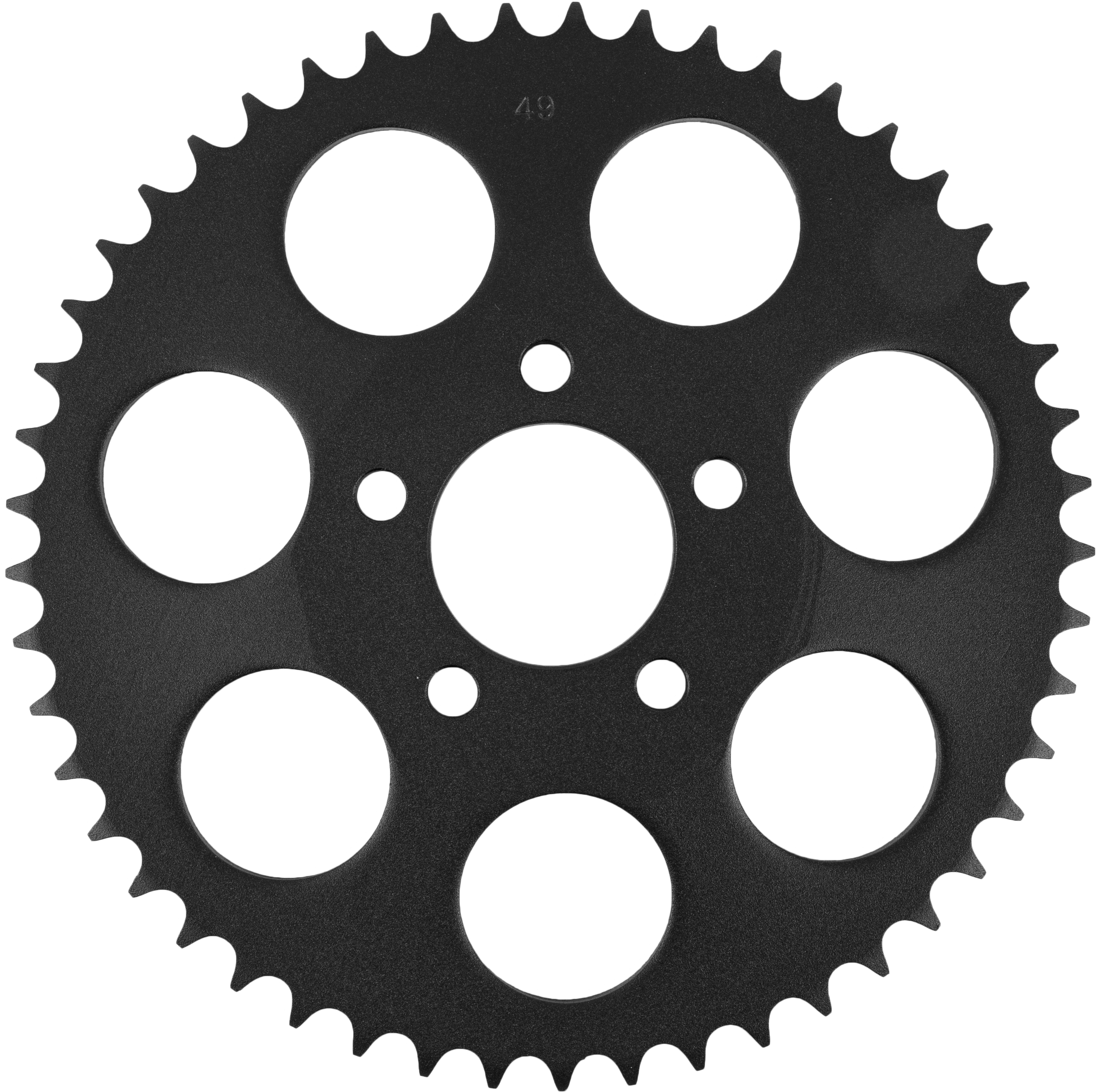 HardDrive Rear Sprocket Dished 49T Black For 00-13 Harley Big Twin - Dished 49-tooth rear sprocket For 00-13 Harley Big Twin - Click Image to Close