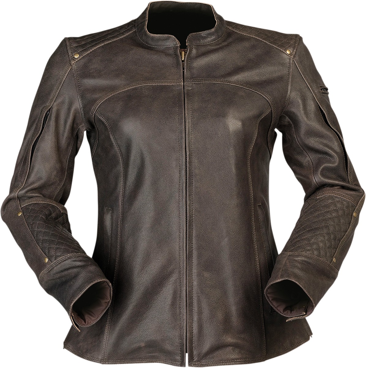 Z1R Chimay Women's Leather Jacket Brown Small - Brown leather jacket for women, size small - Click Image to Close
