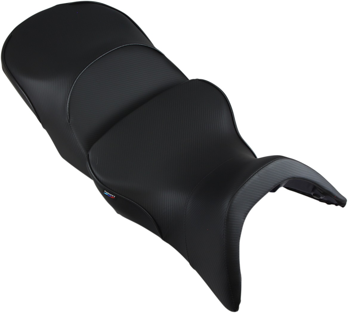 World Sport Performance Plain CarbonFX Vinyl 2-Up Seat Low - R1200RT - Click Image to Close