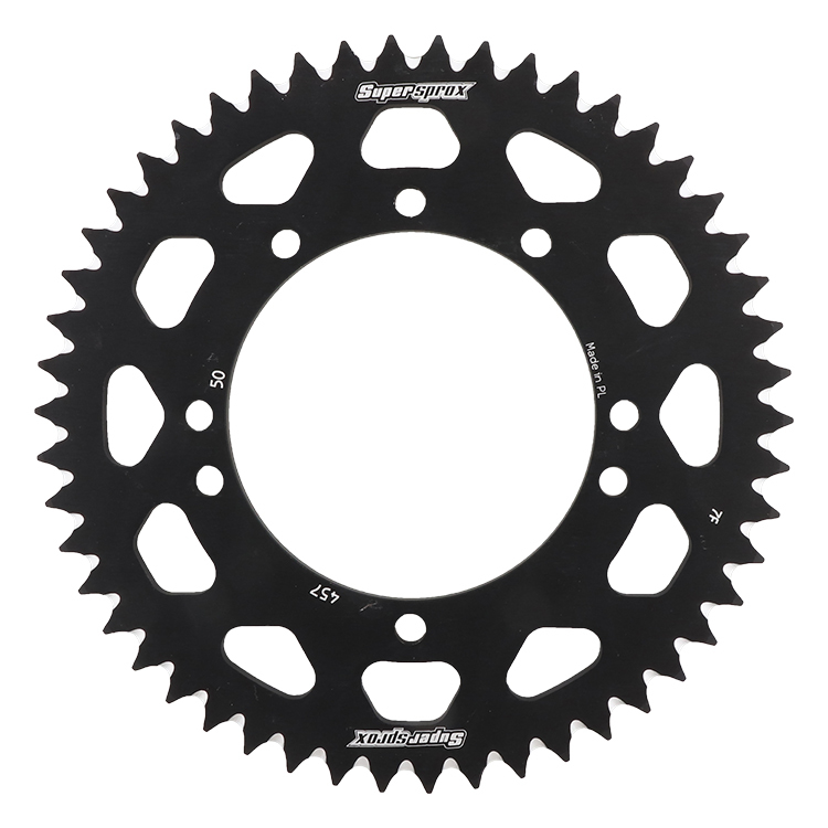 Supersprox 50T Aluminum Rear Sprocket Black 420 Chain Fits Kawasaki - Click Image to Close