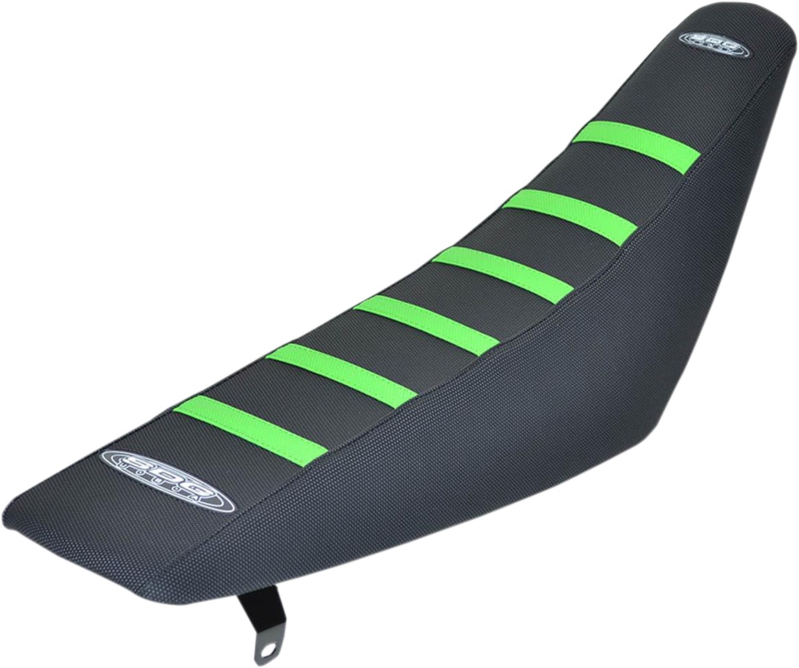 6-Rib Water Resistant Seat Cover Black/Green - For Kawasaki KX250F KX450F - Click Image to Close