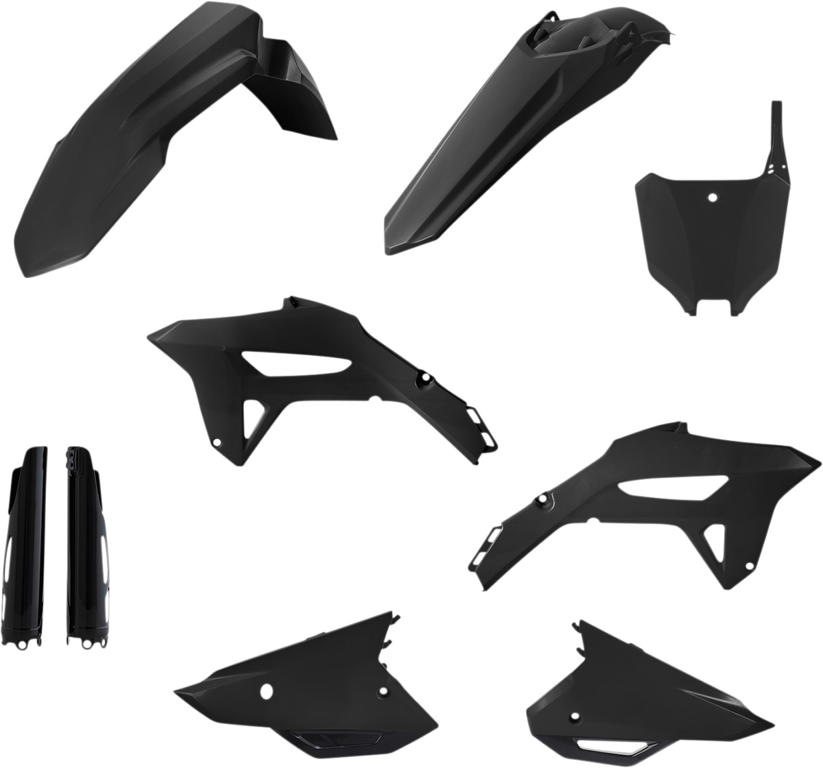 Black Full Plastic Kit by Acerbis - Fits Honda Models - Click Image to Close