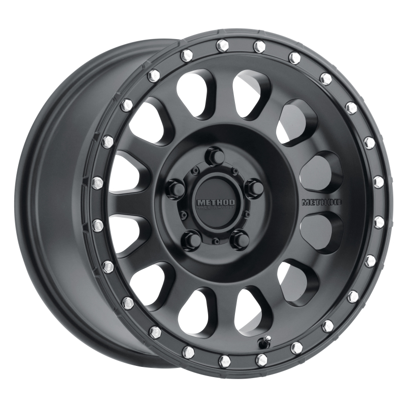 MR315 17x8.5 0mm Offset 5x150 110.5mm CB Matte Black Wheel - Click Image to Close