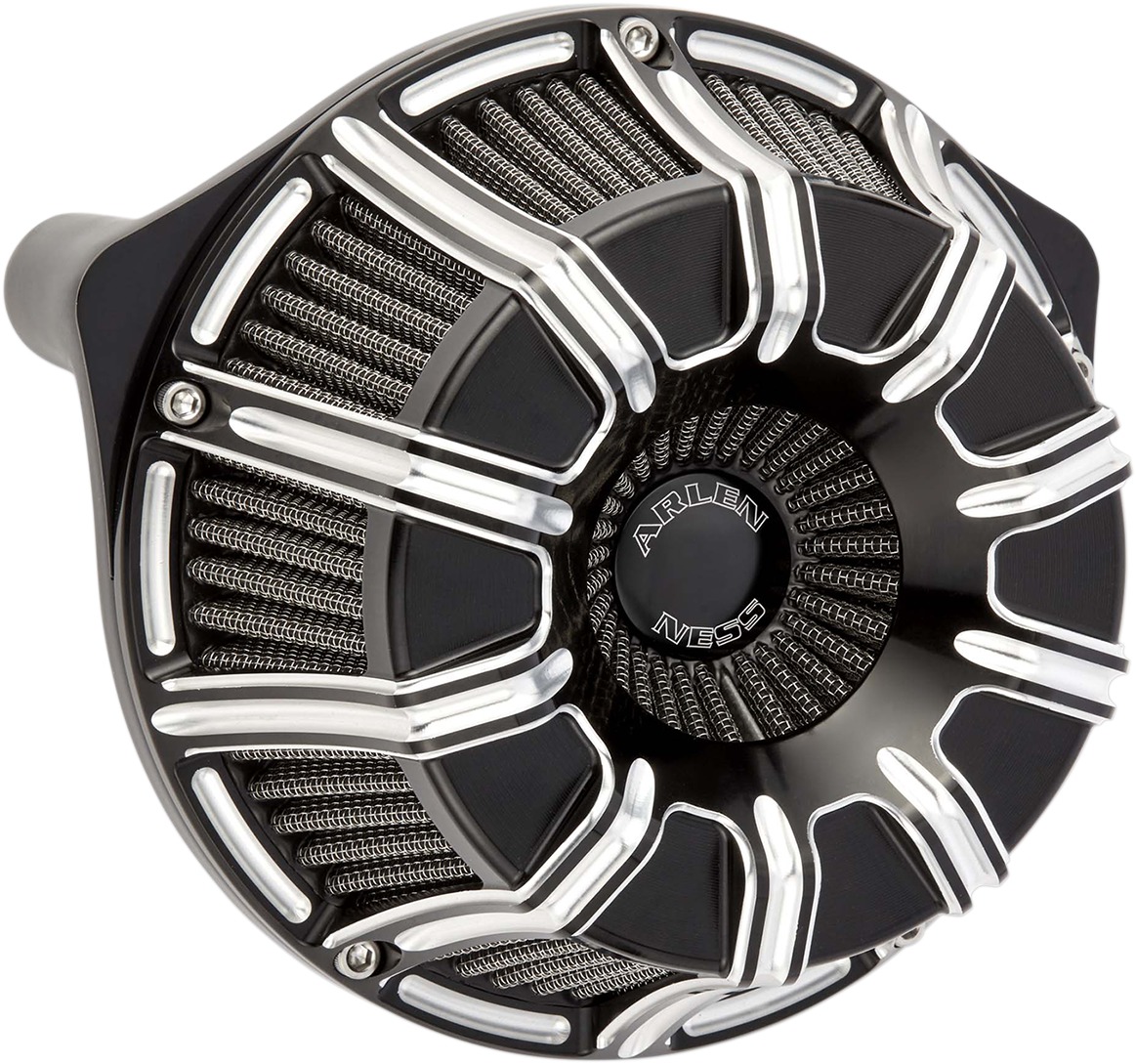 Arlen Ness Inverted Series 10-Gauge Air Cleaner Kit Black - Click Image to Close