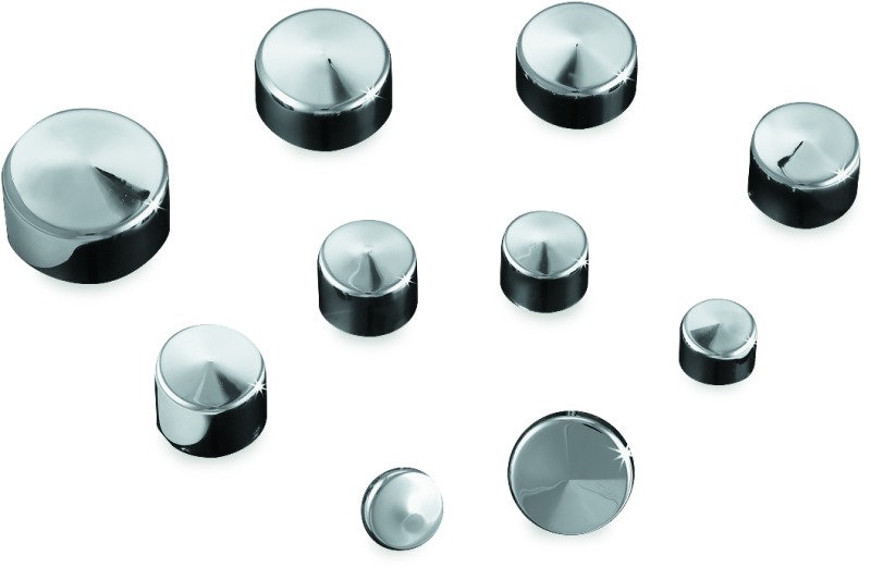 Kuryakyn Kool Kaps Chrome 1/4" Allen Bolt Covers 10 Pack - Click Image to Close