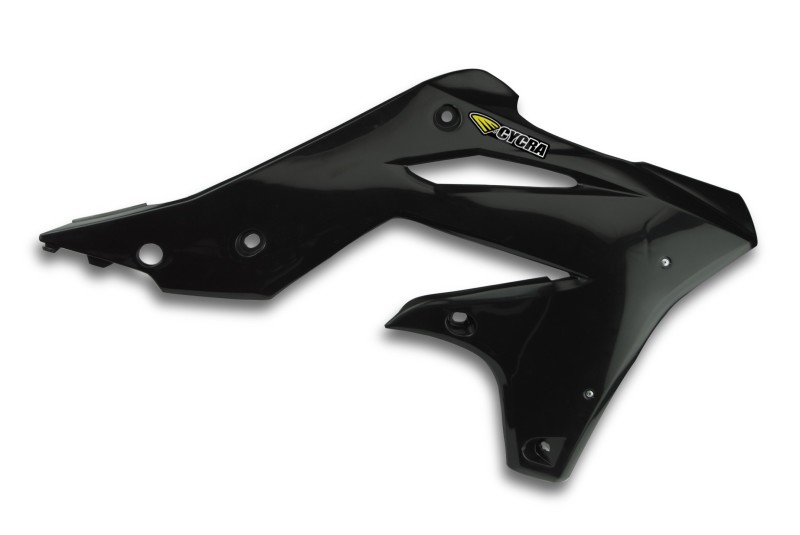 Cycra Powerflow Radiator Shrouds Black Fits 13-16 Kawasaki KX250F - Click Image to Close