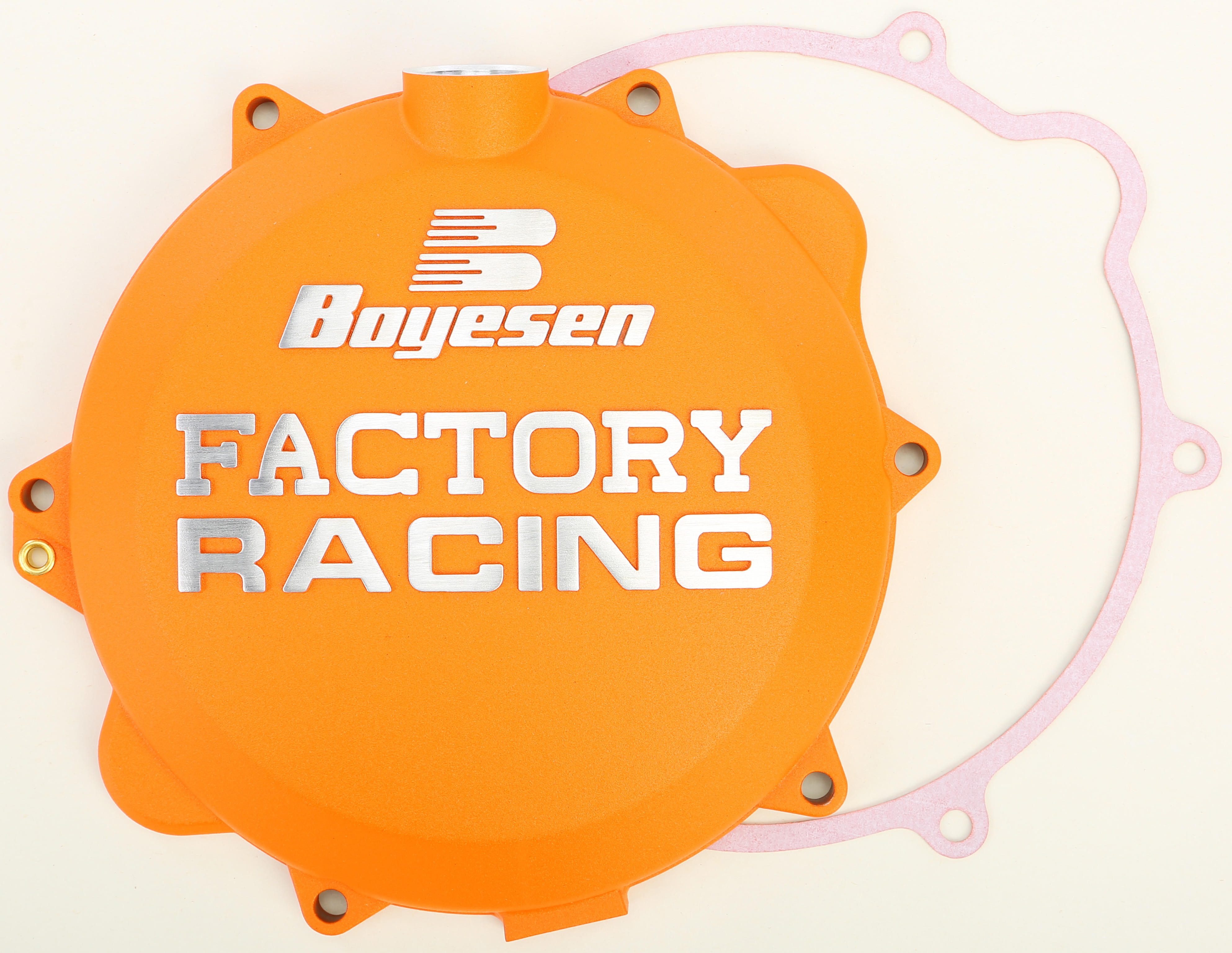 Factory Racing Clutch Cover Orange - For 09-16 Husqvarna KTM - Click Image to Close