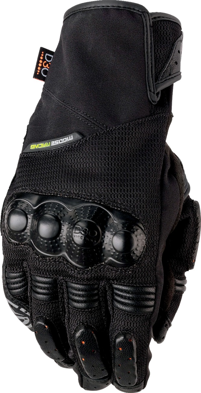 Moose ADV1 Air Gloves Black Men's Small Short Cuff - Ventilated ADV1 Air gloves, Black, Men's Small - Click Image to Close