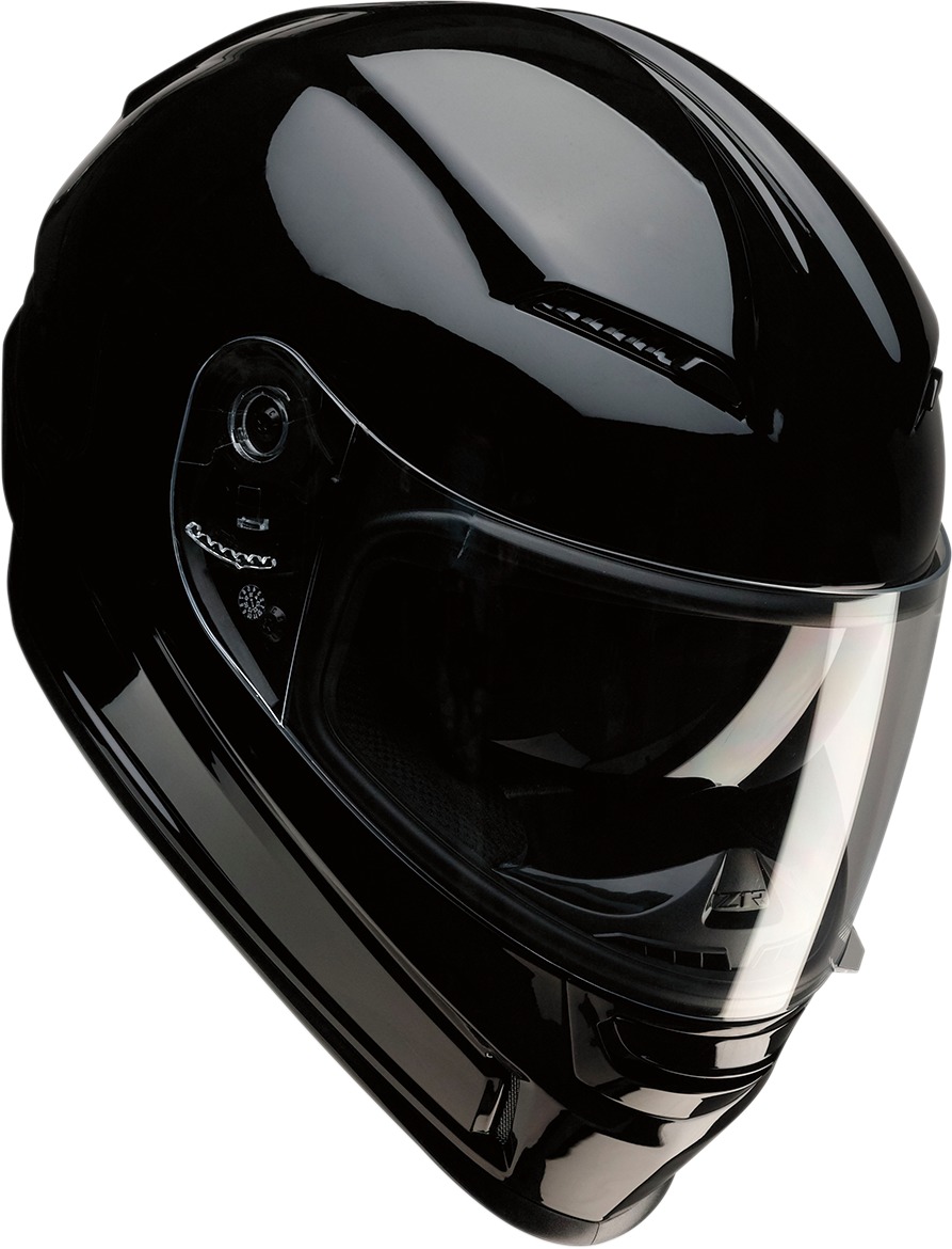 Jackal Full Face Street Helmet Gloss Black Small - Click Image to Close