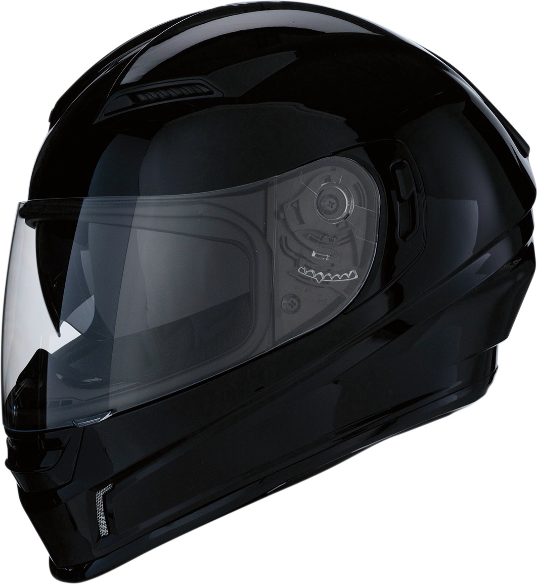 Jackal Full Face Street Helmet Gloss Black Small - Click Image to Close