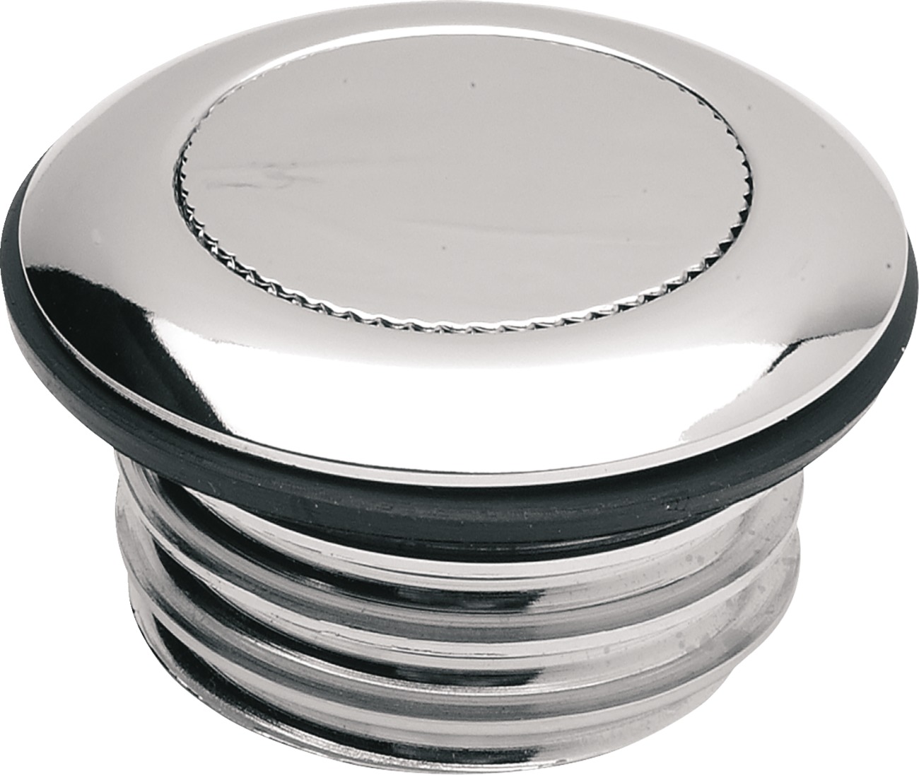 Drag Specialties Pop-Up Gas Cap Non-Vented Chrome Harley-Davidson - Non-vented pop-up gas cap in chrome For Harley-Davidson - Click Image to Close