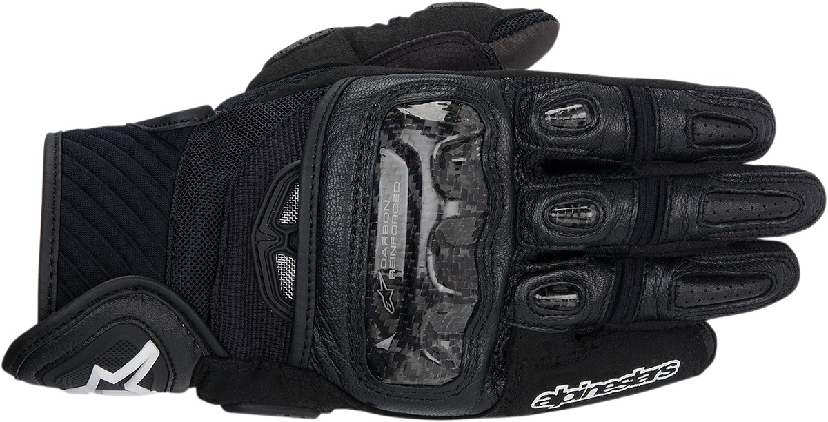 GP Air Leather Motorcycle Gloves Black Medium - Click Image to Close
