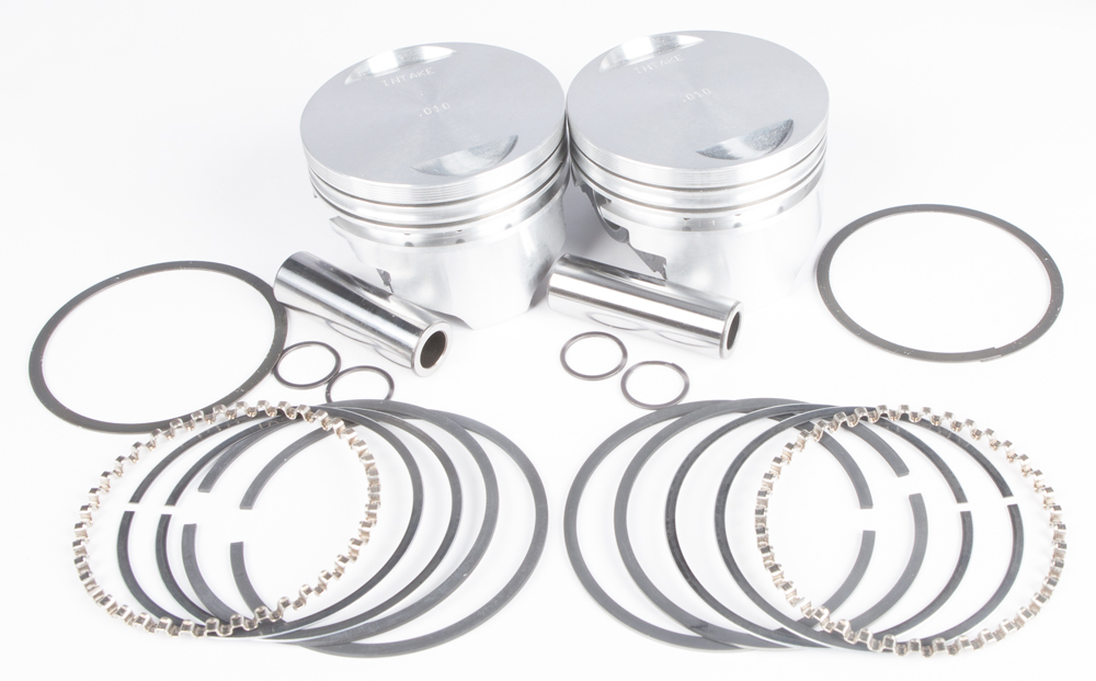 Cast Piston Kit EVO 74CI 8.9:1 +.010 - For 88-19 Harley XL Sportster - Click Image to Close