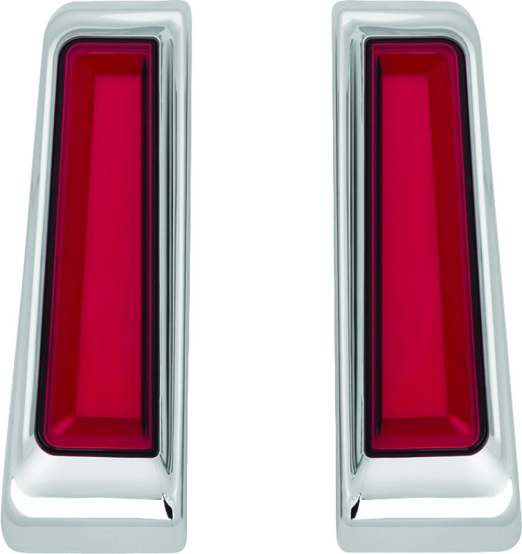 Tracer L.E.D. Inserts For Saddlebag Supports Chrome - Click Image to Close