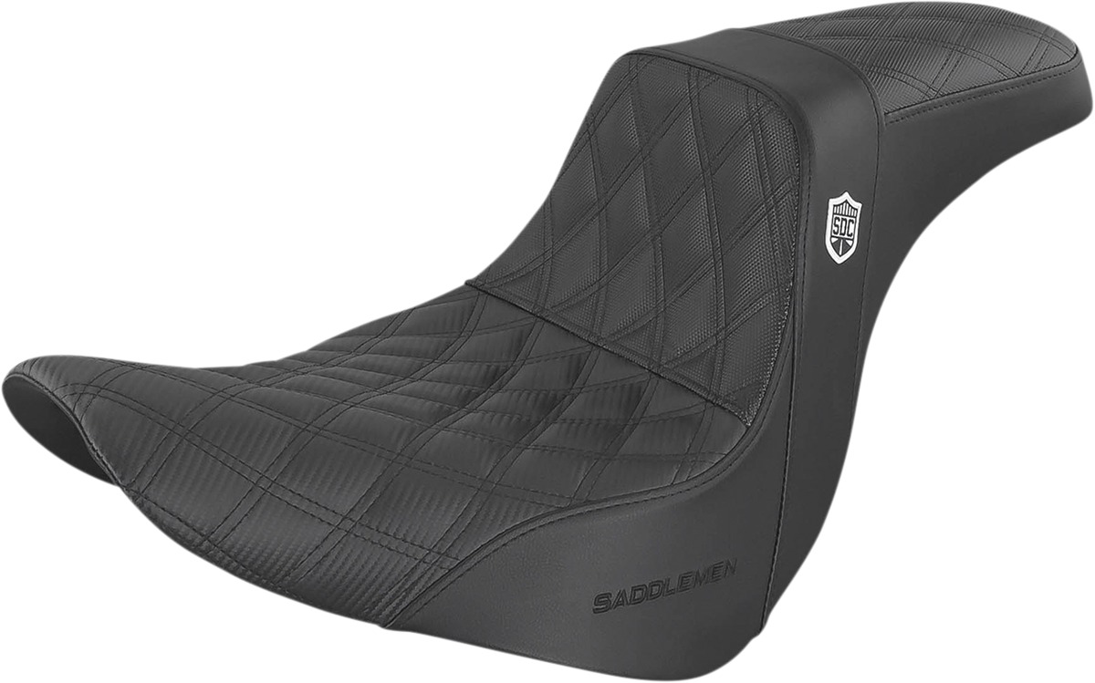 Saddlemen Pro Series SDC Performance Grip Seat Black For Harley Low Rider - Performance seat for Harley Low Rider, Sport Glide - Click Image to Close