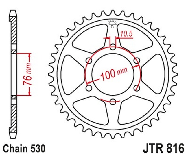 Steel Rear Sprocket - 42 Tooth 530 - For Suzuki GS/F GSX/R GT RF900 - Click Image to Close