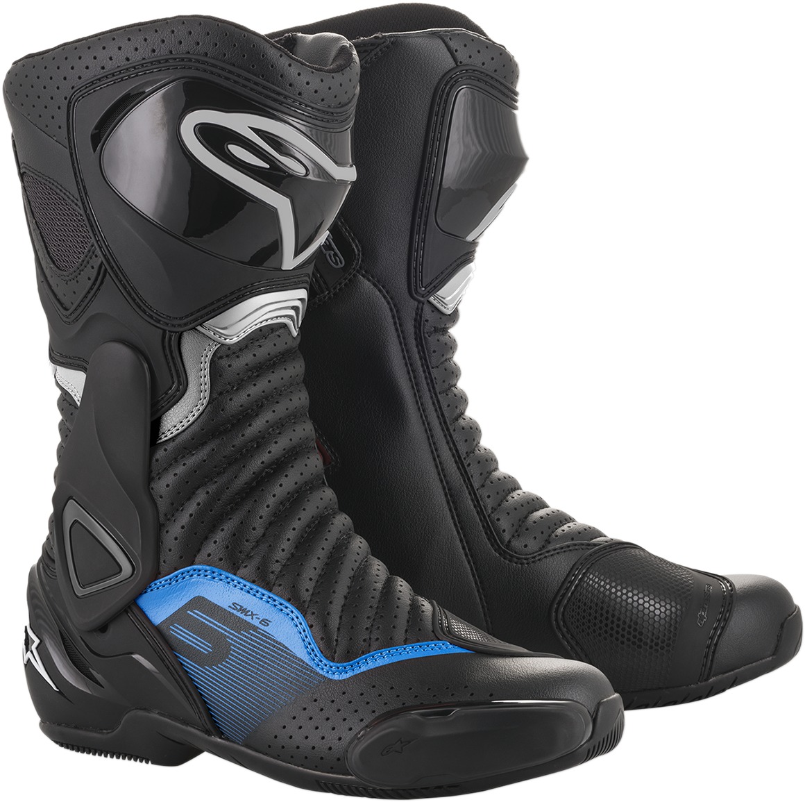 SMX-6 v2 Street Riding Boots Black/Blue/Gray/White US 12.5 - Click Image to Close