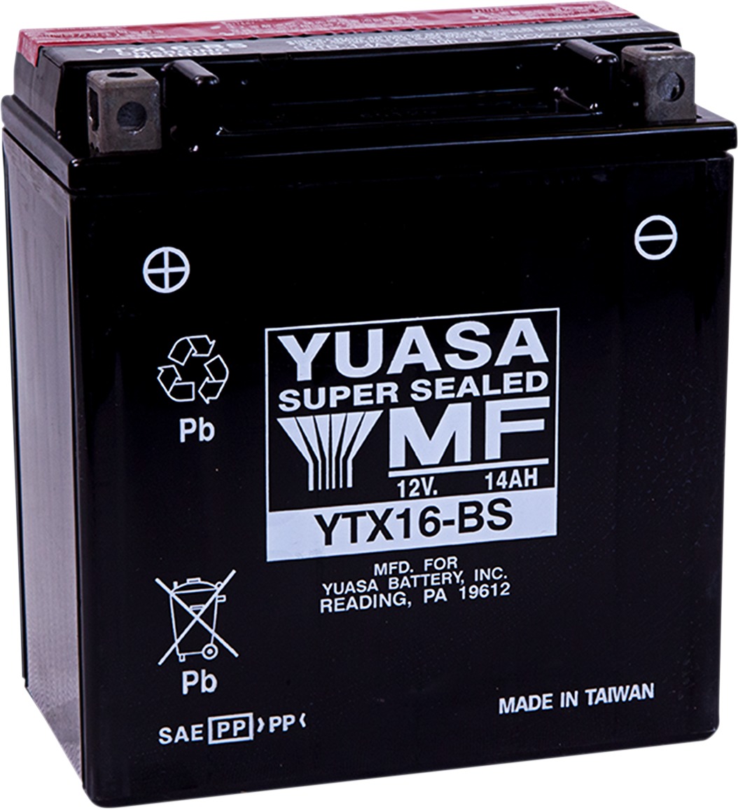 YTX16-BS AGM Maintenance Free Battery - 12V, 320 CCA, 150mm x 87mm x 161mm - Click Image to Close