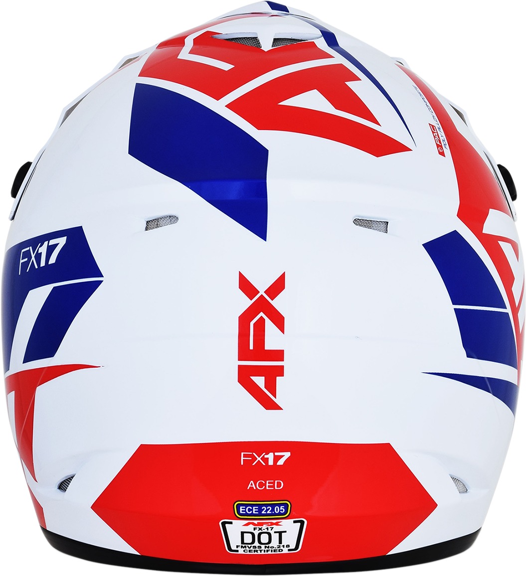FX-17 Full Face Offroad Helmet Blue/Red/White 2X-Large - Click Image to Close