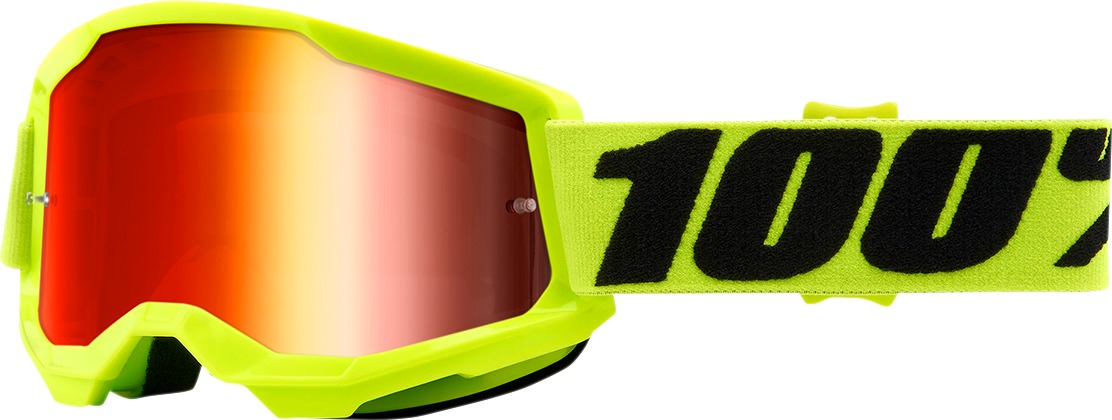 Strata 2 Yellow Junior Goggles - Red Mirror Lens - Click Image to Close