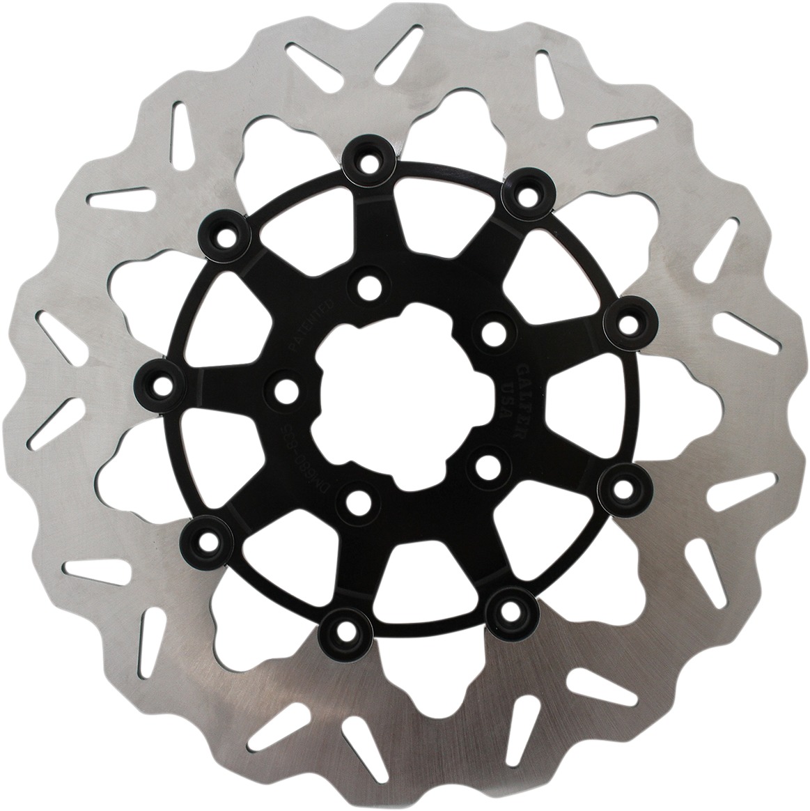 Full-Floating Front Brake Rotor - Black - Click Image to Close