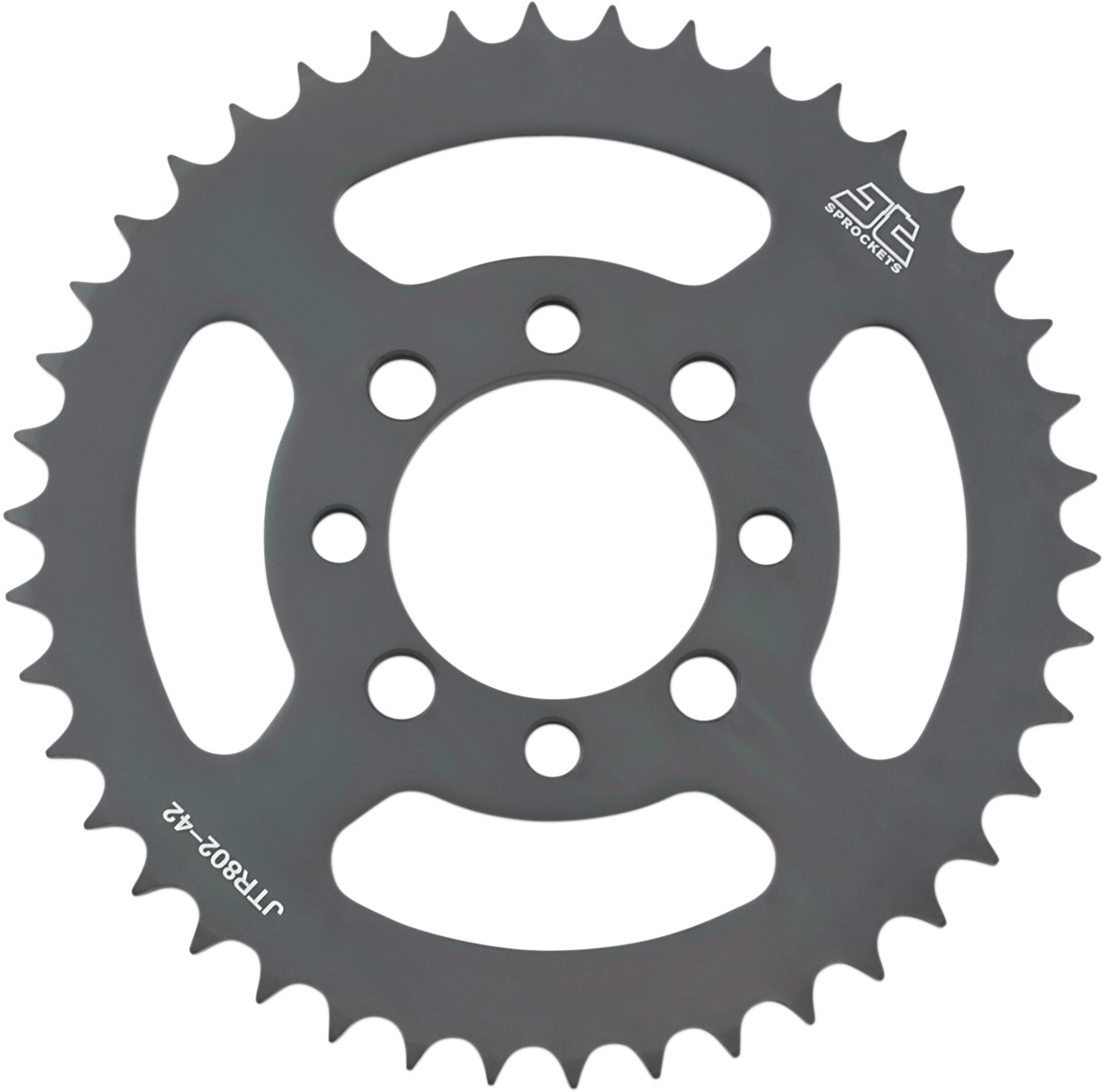 JT Steel Rear Sprocket 42T 428 Chain Natural For Kaw/Suz Models - Click Image to Close