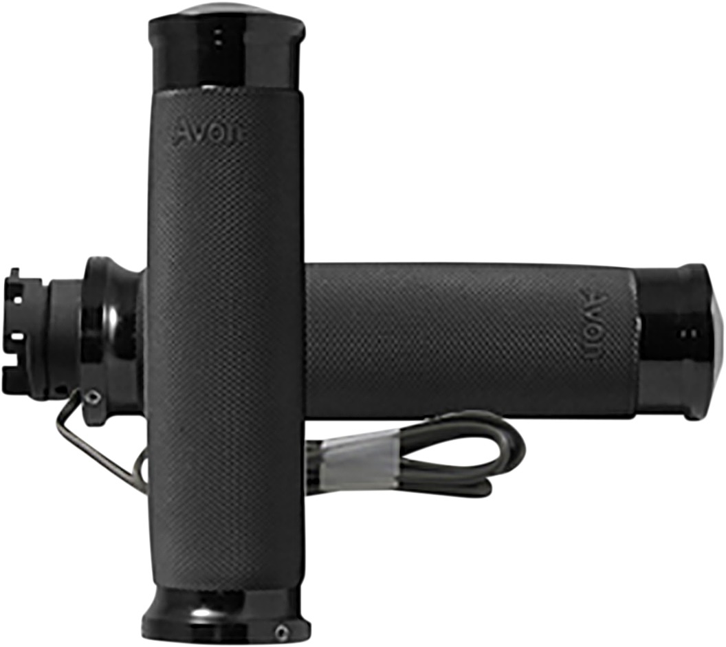 Avon Custom Contour Heated Grips for Indian Scout - Black Anodized - Click Image to Close