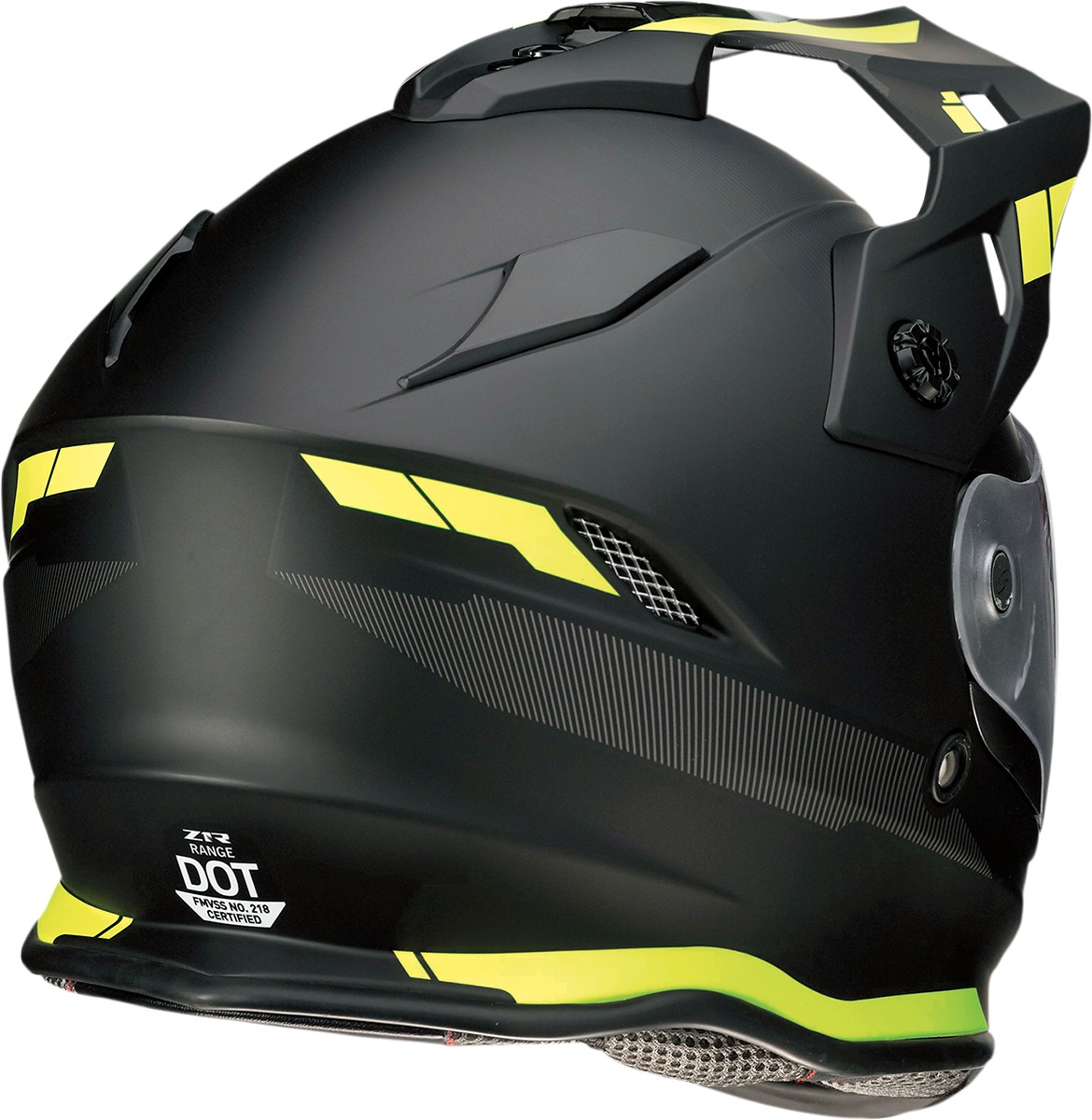 Range Dual Sport Helmet X-Small - Uptake Black/Hi-Viz - Click Image to Close
