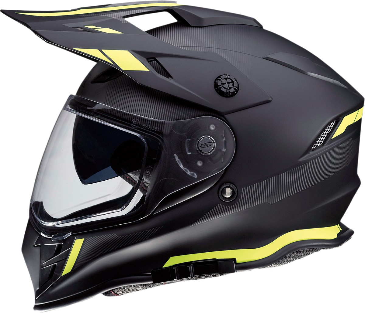 Range Dual Sport Helmet Medium - Uptake Black/Hi-Viz - Click Image to Close
