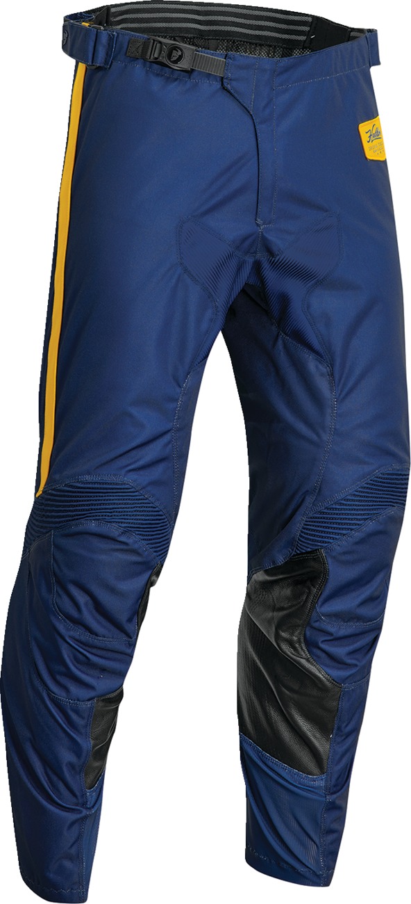 Thor Hallman Legend Pants Navy Yellow Men's Size 28 - Men's off-road pants in navy/yellow, size 28 - Click Image to Close